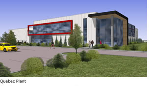 New Quebec Plant - Architects Rendering